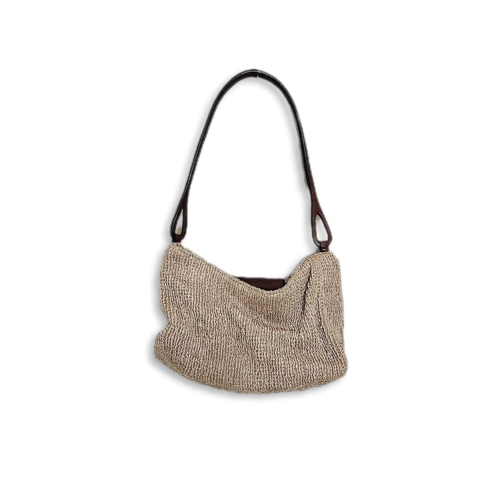 vintage boho granola slouchy leather strap shoulder bag
